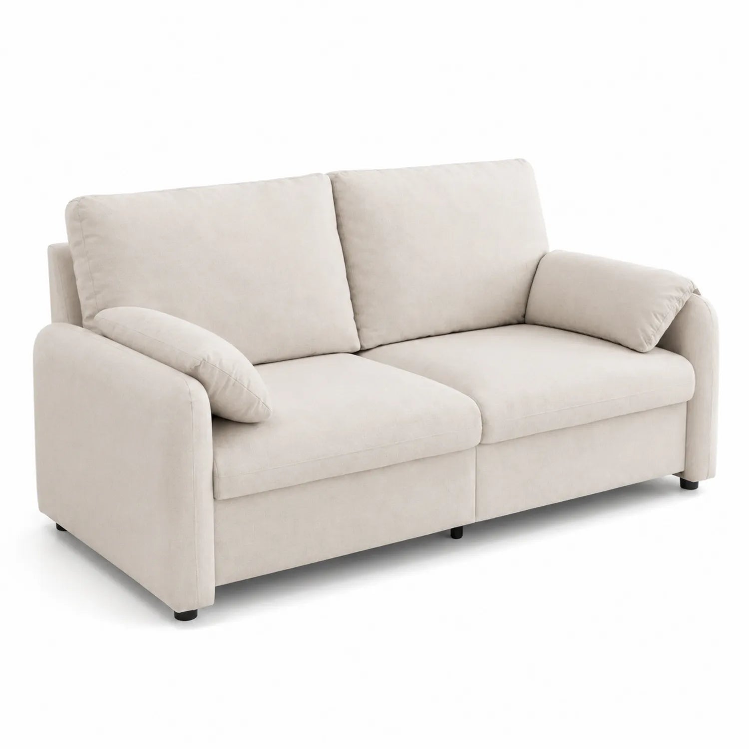 Canapé 3 places en tissu polyester Beige