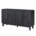 Buffet en Bois Noir 160cm