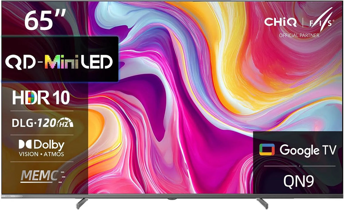 Smart TV M65QA9, 65 pouces, 120 Hz, téléviseur, 4K UHD, QLED, HDR, MEMC 60Hz, Gaming DLG 120Hz, Chromecast Intégré