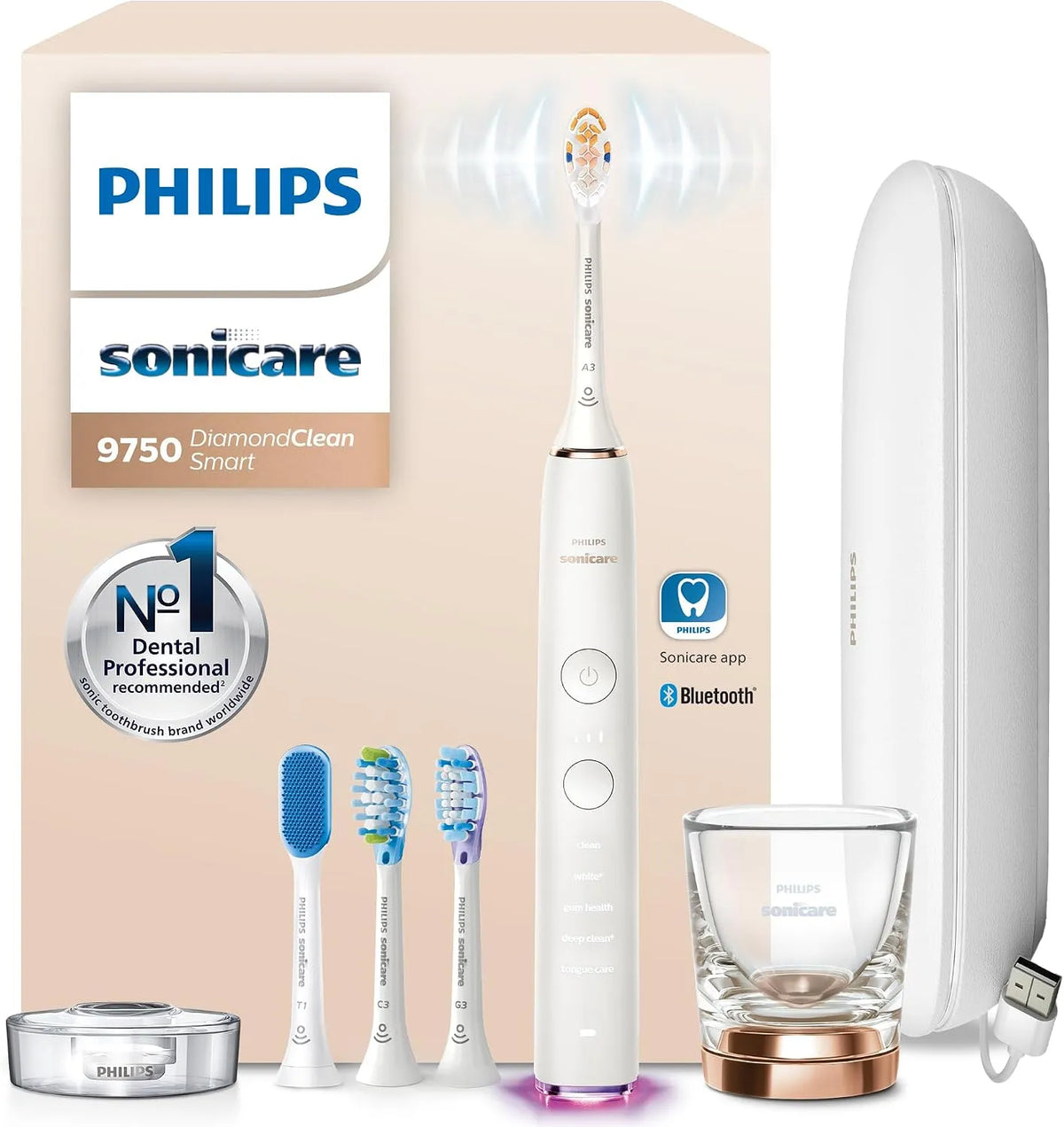 Philips Brosse, brosse à dents rechargeable, dalle IPS
