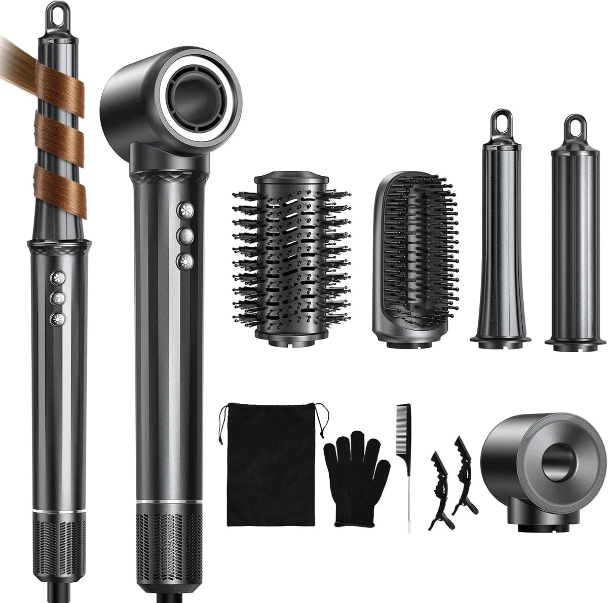 AirStyle Sèche-cheveux Multistyler 5 en 1 Séchage Rapide