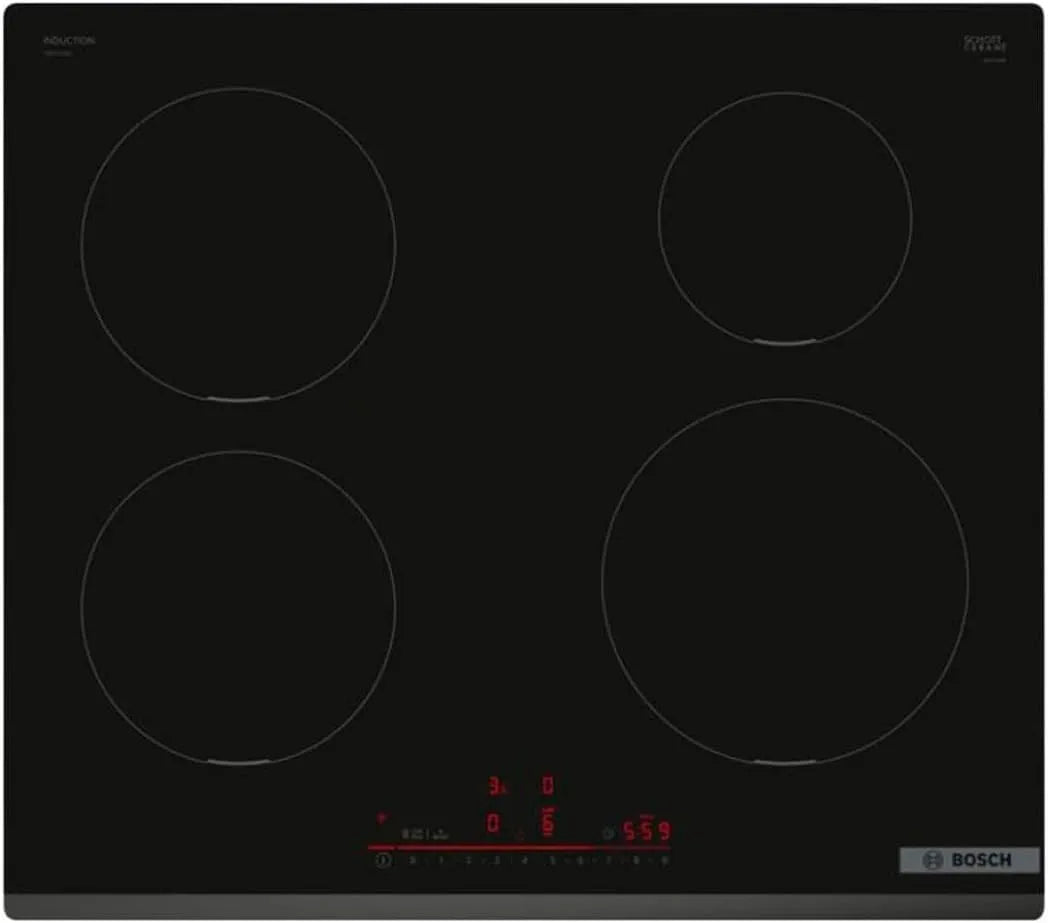 Bosch Table de cuisson à induction 7400W 4 zones noire PIE631HC1E