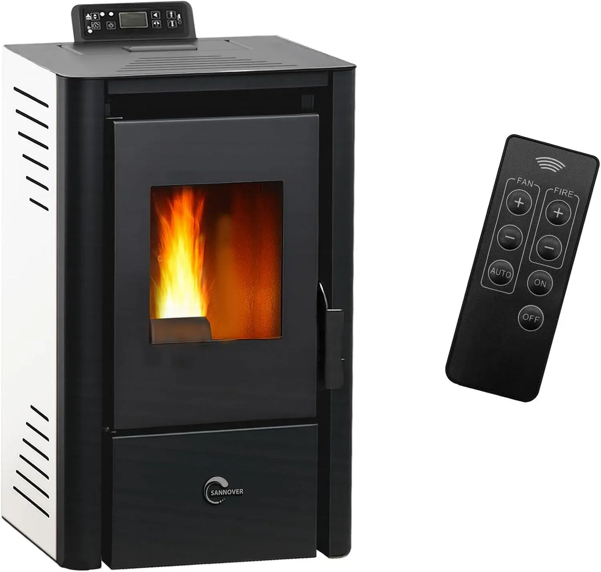 Ustensile de cuisson, IP65, blanc, 9,4 kW, ustensile de cuisine, Poêle à granulés étanche Anita 9,4 kW Blanc Sannover
