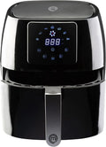 Friteuse à air chaud, 4,5 L, 1400 W, 7 programmes, minuteur, dalle IPS, écran LCD, 2 zones de température, noir, Machine a Chips