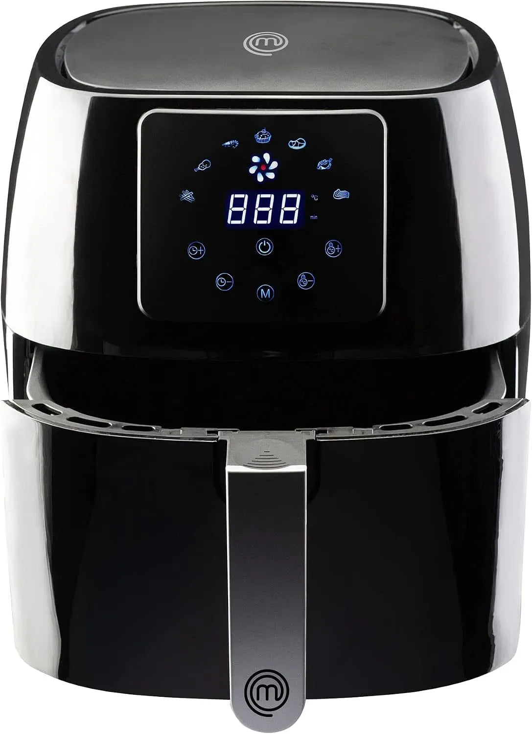 Friteuse à air chaud, 4,5 L, 1400 W, 7 programmes, minuteur, dalle IPS, écran LCD, 2 zones de température, noir, Machine a Chips
