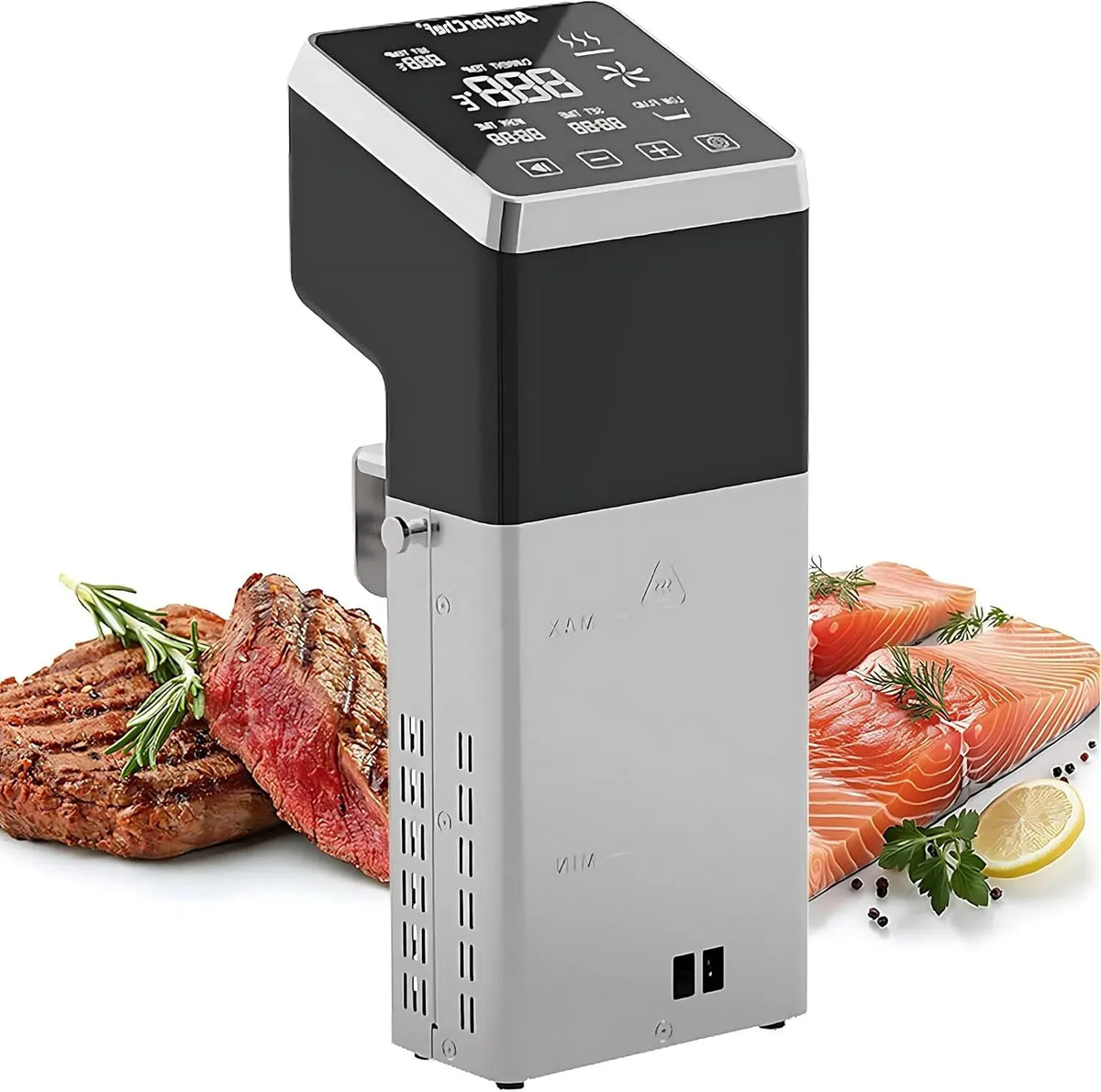 Cuisinière avec four IPX7, 1600 W, appareil de cuisson sous vide, Thermoplongeur Cuiseur sous Vide Cuisson Basse Température sous Vide Cooker 1600W