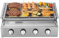 Radiateur électrique, 58x40Cm, pose libre, portable, gril, camping, amovible, acier inoxydable, Allumage Indépendant Sans Fumée LPG, Grill Table