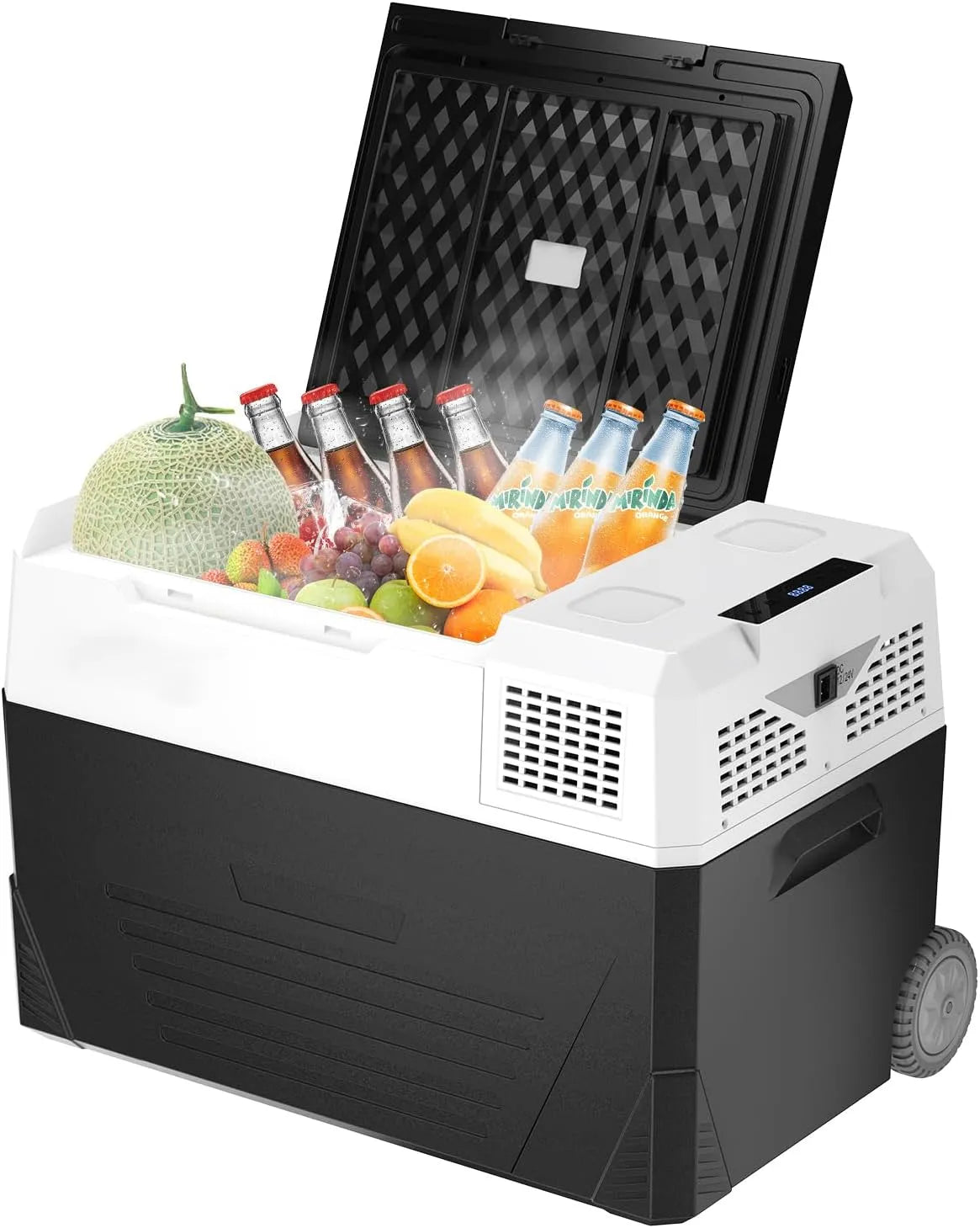 Glacière électrique, 58 L, 240 V, voiture, camping, mini frigo portable, 12, 24, 100-240 V, Camping-car, Glacière à Compression, Réfrigérateur