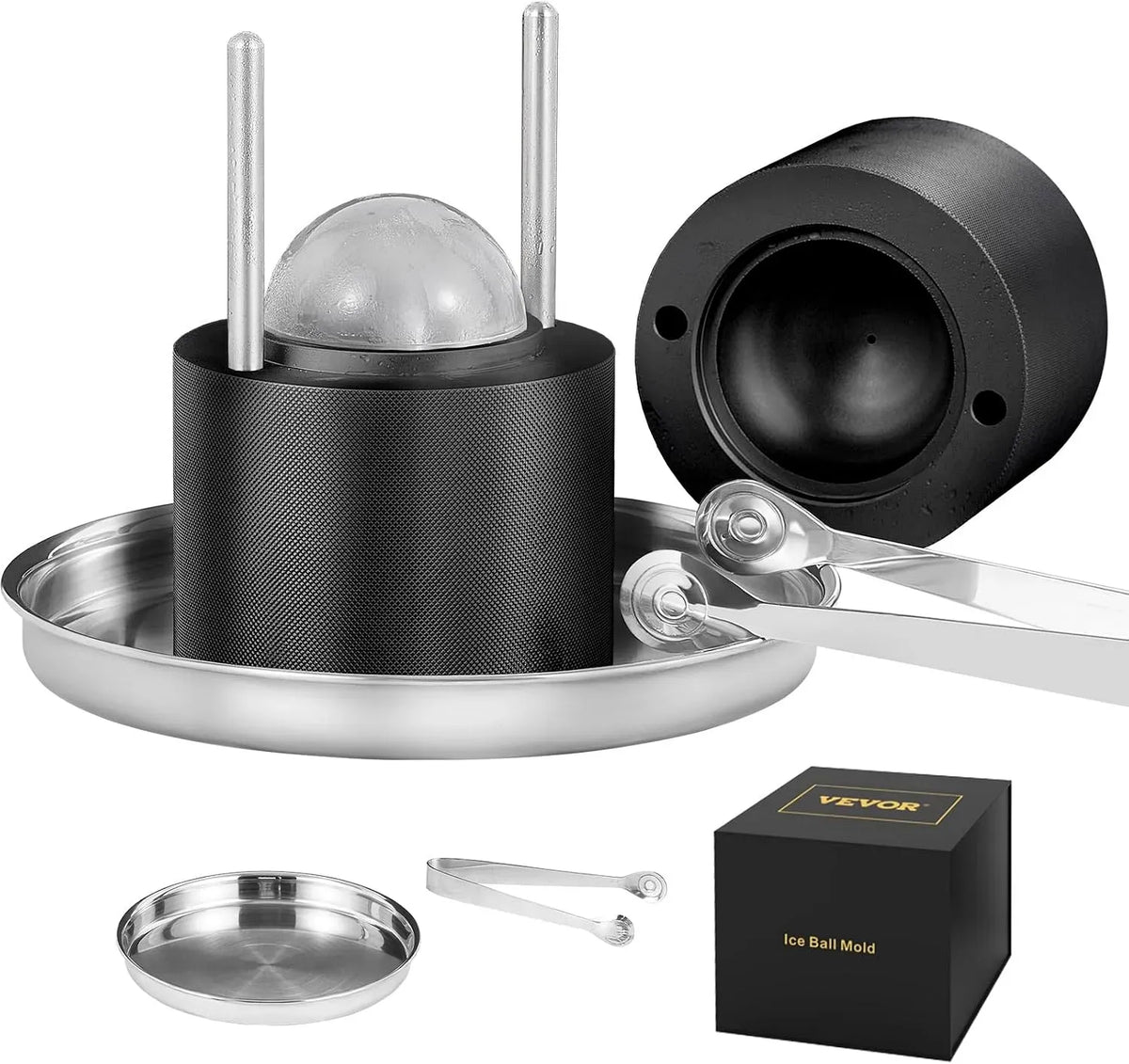 VEVOR Presse, 61 mm, noir, bois, pour Boissons Cocktails Whisky Café Soirées Pyjama Bars N