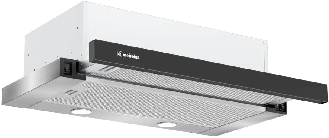 Hotte aspirante MET161BL, 425 m3/h, hotte de cuisine, gris