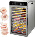X 29 16Tray 6 Programmes PréRéGléS, pour DéShydrateur Alimentaire Professionnel avec éCran Tactile, SystèMe De Circulation d'air Chaud à 360°, Plateau