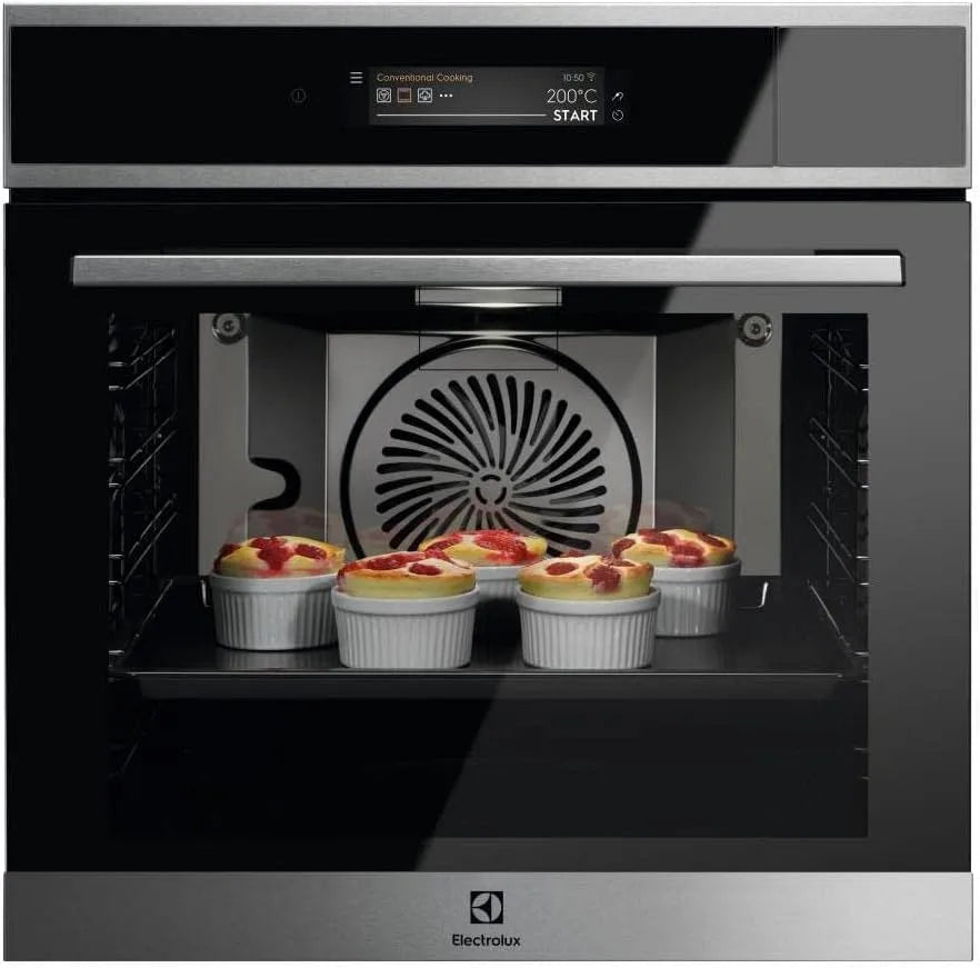 Electrolux EOA9S31Cx Four électrique, 72 L, classe énergétique A, tactile, vapeur, écran LCD, acier inoxydable, série 900, porte à 4 verres, inox