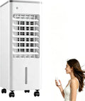Rafraîchisseur d'air, 6 L, 60 W, portable, roulettes de déplacement, minuteur, 3 vitesses, oscillation, silencieux, oscillation à 90°