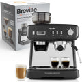 Machine à expresso VCF152X, minuteur, noir, Pompe italienne 15 bars, latte et cappuccino, Minuteur d'extraction précis