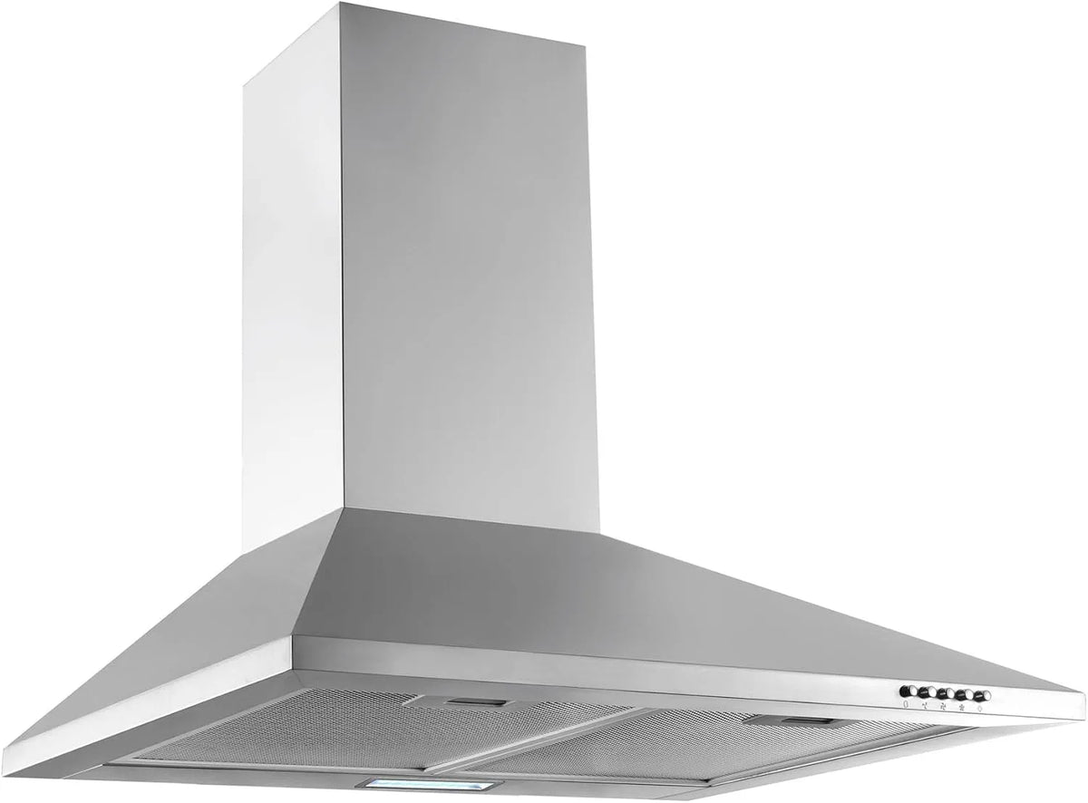 Respekta CH22058Ix-B, B Hotte aspirante, 60 cm, 64 dB, hotte de cuisine, installation murale, acier inoxydable, 59, Fonction d'extraction et de