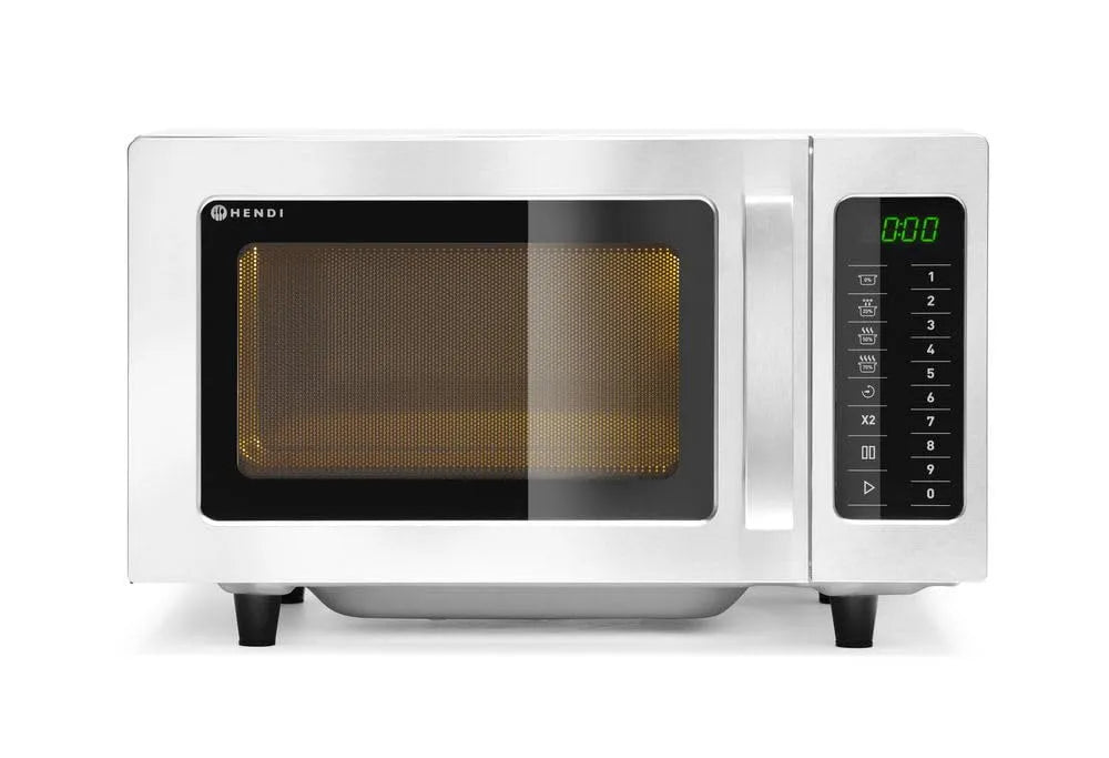 Micro-ondes, 25 L, 1000/1550 W, 10 programmes, 230 V, HENDI, acier inoxydable, chambre 327x346x, 511x432x, des plats: 320mm, 311mm, 1000W, diamètre