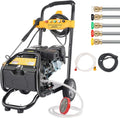 Nettoyeur haute pression, professionnel, 7,5 CV Machine de Nettoyage à Essence avec 5 Buses, Tuyau de 10 m