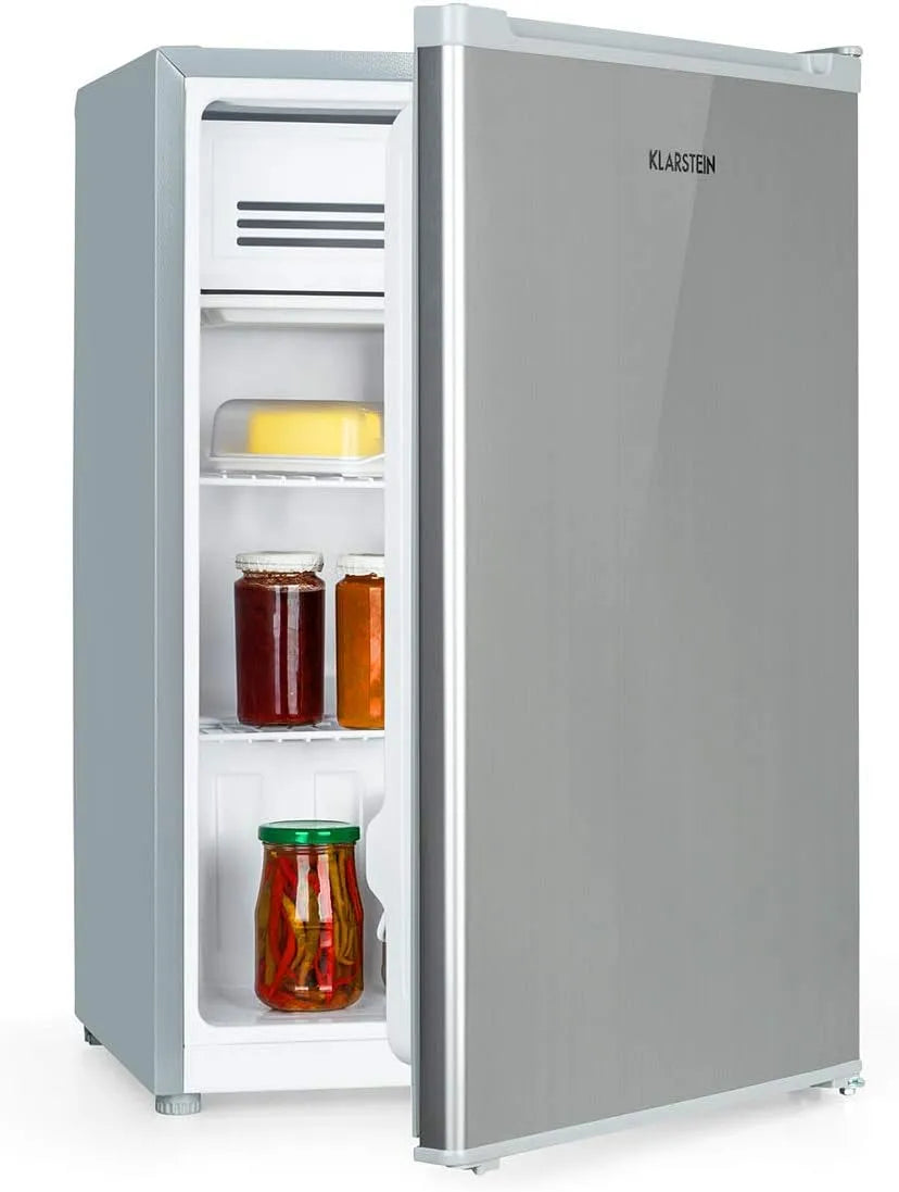 Klarstein Congélateur, 76 L, compartiment congélateur, armoire congélateur, gris, 2 Clayettes en Verre Flexibles, Range-Bouteille jusqu'à 2 L