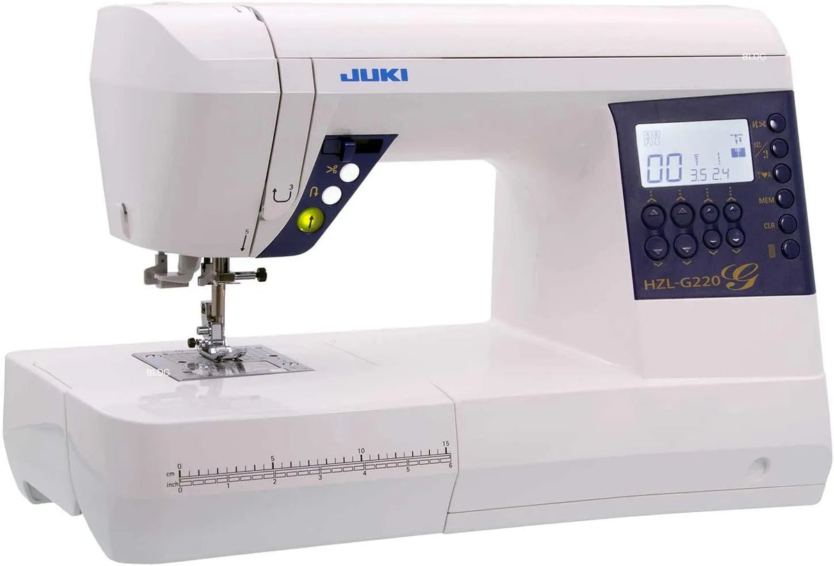 HZL-G220 Machine à Coudre, machine à coudre électrique, 44,5 x 22,3 x 29,2 cm, blanc, Juki