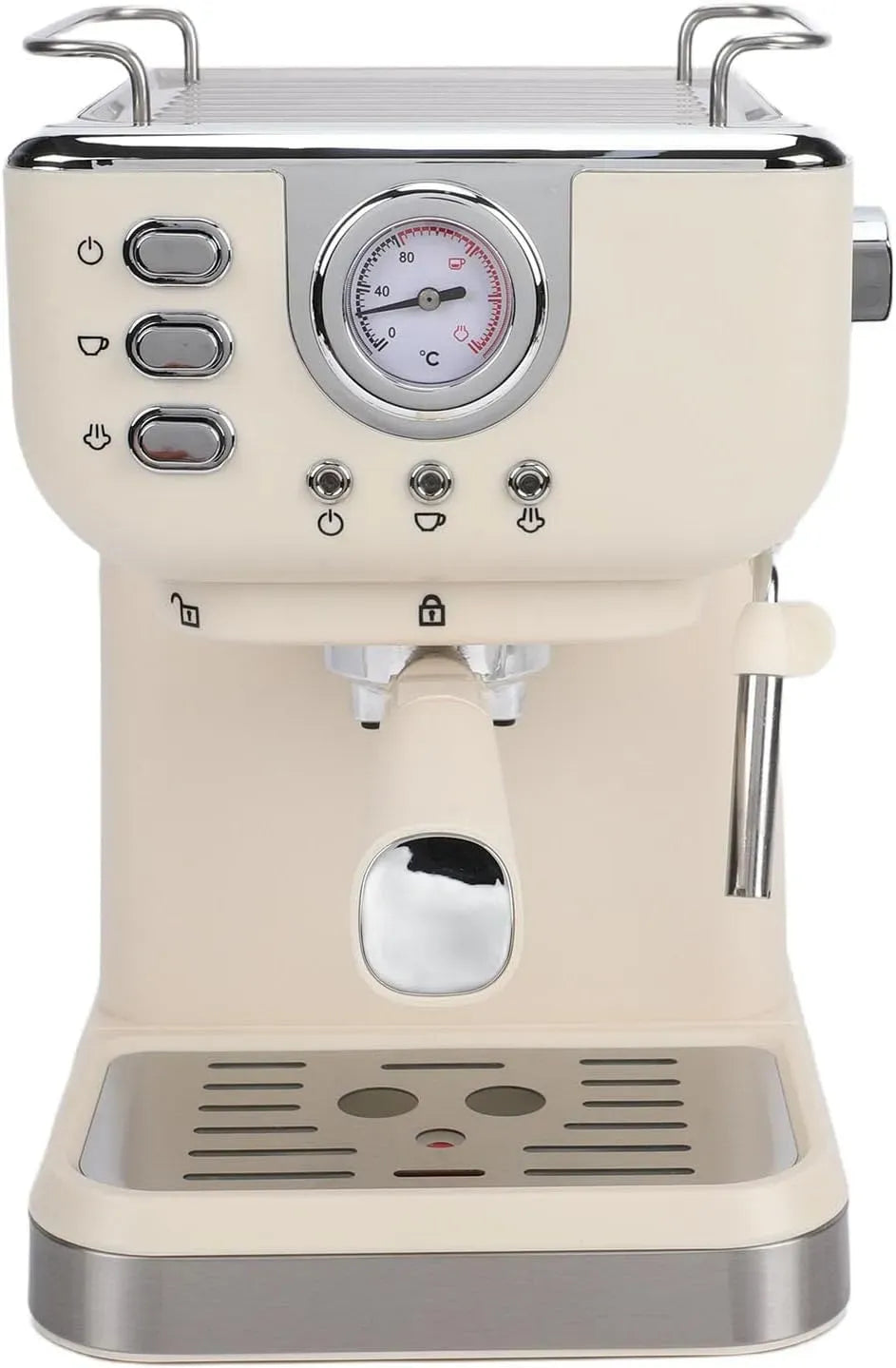 Mousseur à lait, 1050 W, émulsionneur à lait, vapeur, professionnel, amovible, 2 zones de température, Contrôle de Température 92 °C
