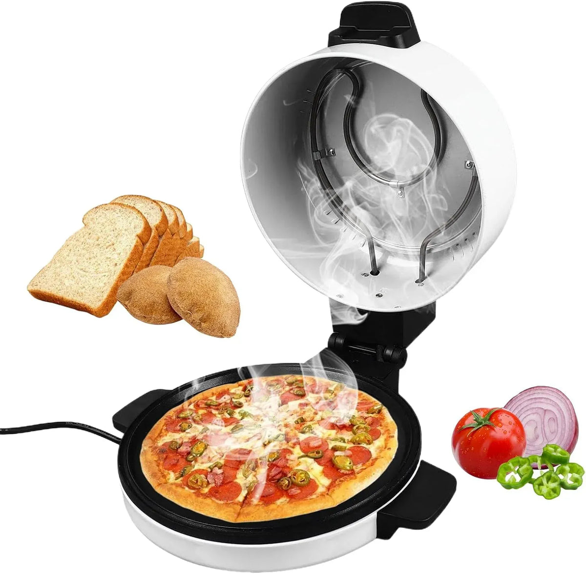 Four électrique à pizza, 12 pouces, portable, four de cuisson