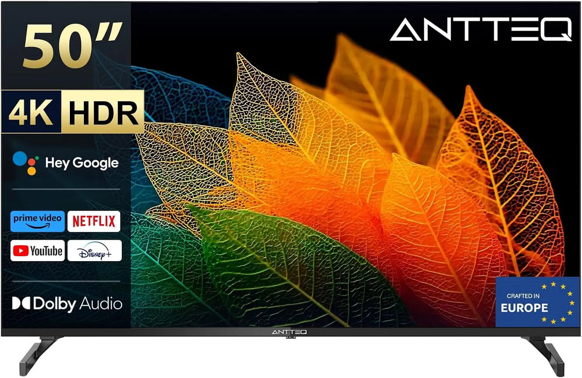 Google S50 Smart TV, 50 pouces, téléviseur, 4K UHD, HDR, triple tuner DVB-T2, S2, son Dolby, Wi-Fi, Bluetooth, HDR10, Dolby Audio, 127cm, WiFi