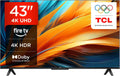 TCL 43PF650 Airplay2 Smart TV, 43 pouces, téléviseur, 4K UHD, HDR, son Dolby, HDR 10, Dolby Atmos, Dolby Vision, DTS, Smart LED Fire TV, Alexa intégré