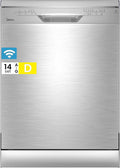 Lave-vaisselle, 47 dB, Midea 3.60N, autonome, Wi-Fi, acier inoxydable, 14 places, 5 modes de nettoyage, 9 h, pré départ différé, inox