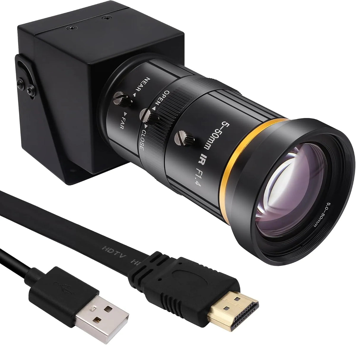 Moniteur 10x, portable, industriel, 4K UHD, HDMI, USB, écran PC, ordinateur, Svpro Webcam HDMI 4K USB HD Streaming avec téléobjectif 5-50 mm Objectif