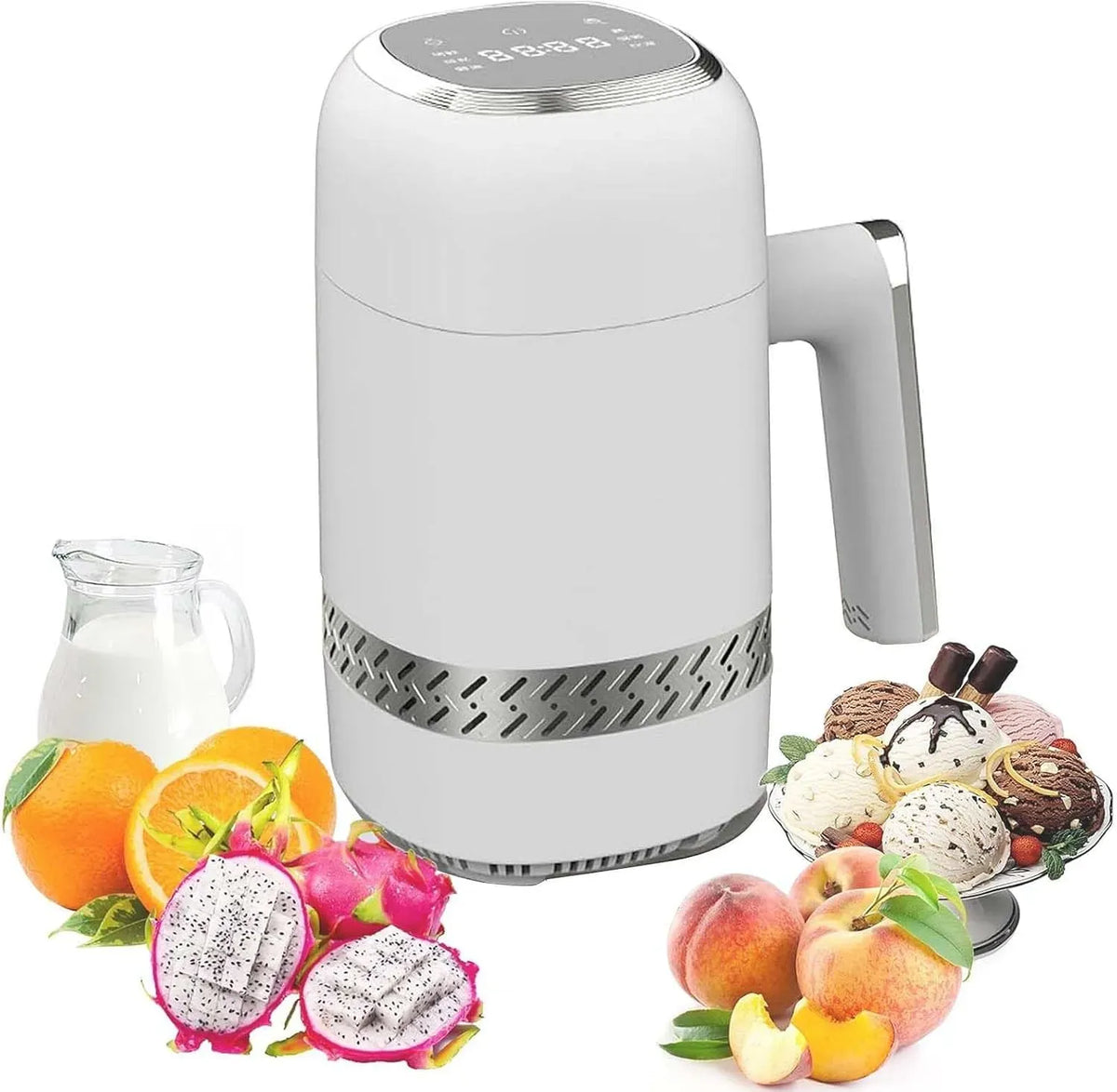 Machine à Fromage, Gobelet, Portable, machine à glace et sorbet, 60 W, 300 Ml, minuteur, écran LCD, professionnel