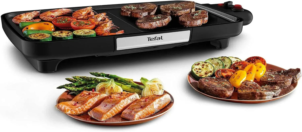 Tefal CB641810 Plancha, 2200 W, Boost, acier inoxydable, noir