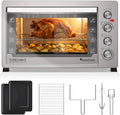 Four électrique, 60 L, 2500 W, TurboTronic EVS60, compact, 230°C, Four posable à chaleur tournante, Mini four, Argent