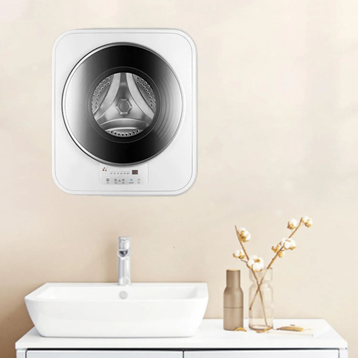 Lave-linge, 3 kg, acier inoxydable, pour Appartement