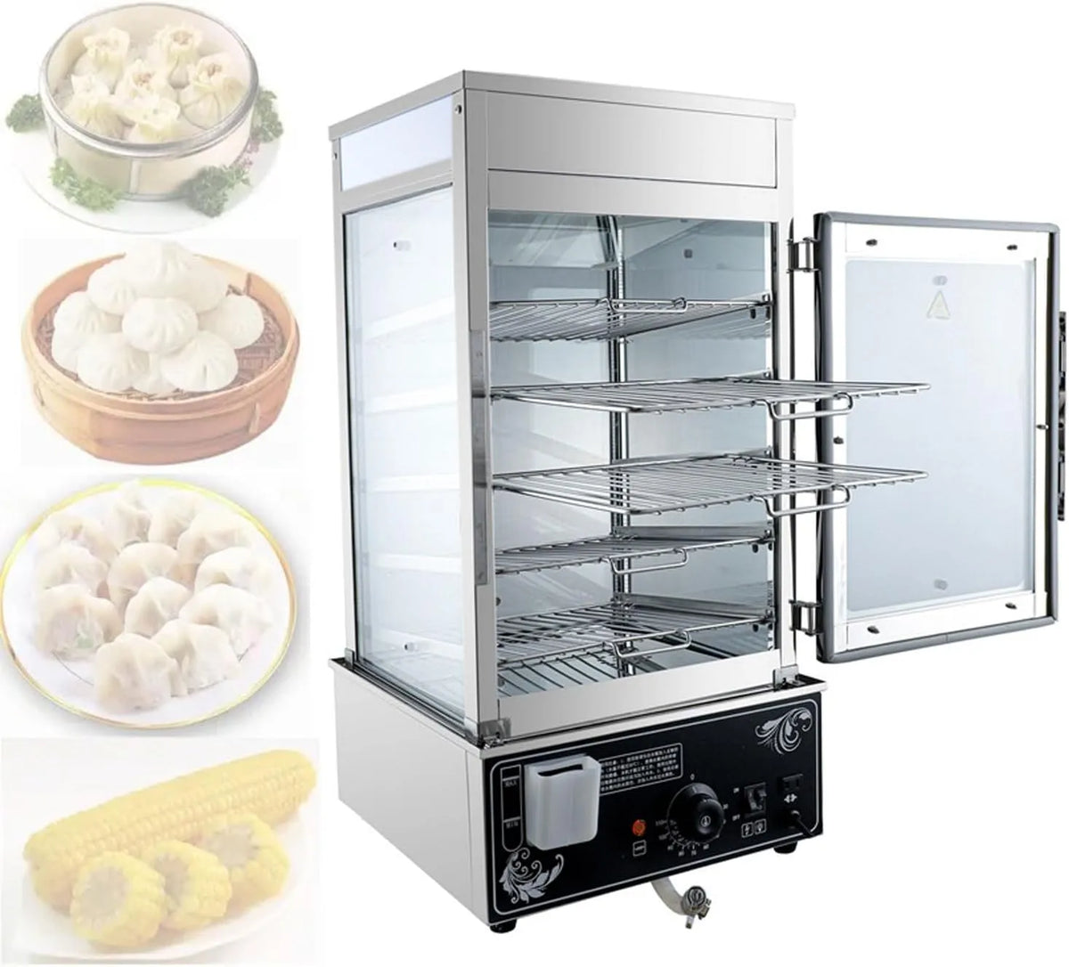W 5 Cuiseur, Armoire, 200 W, 30 à 110 °C, vapeur, professionnel, 2 zones de température, fonction chauffante