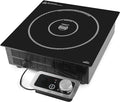 Plaque à induction IPx3, 12 cm, 3500 W, table de cuisson à induction, portable, professionnel, acier inoxydable, noir, 10 niveaux de puissance
