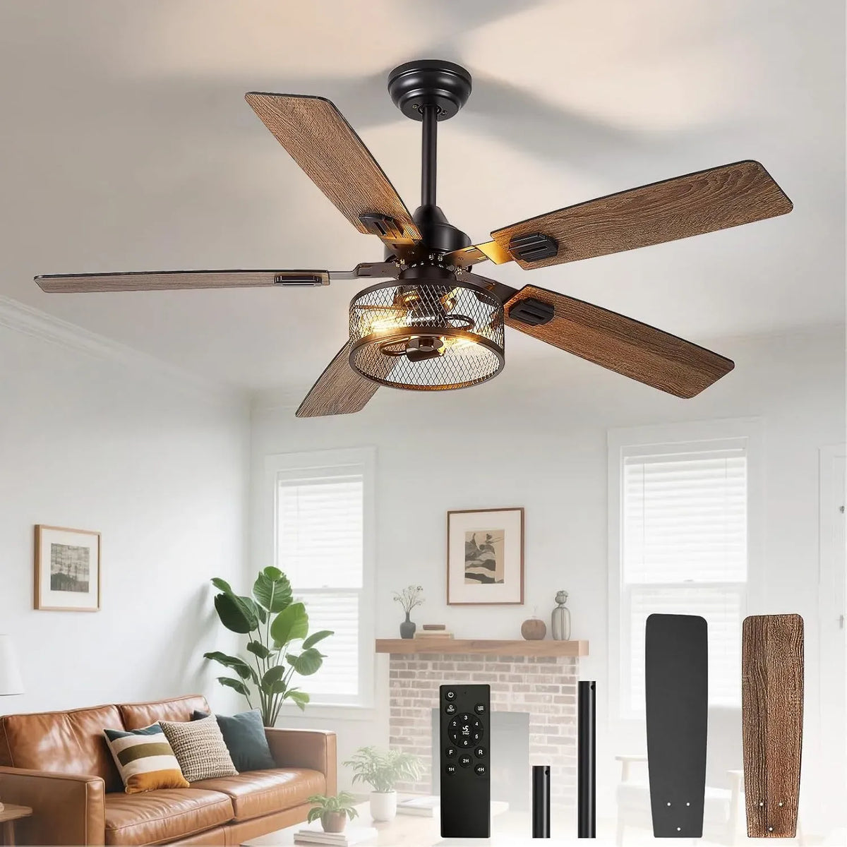Ventilateur, 52 pouces, extérieur, industriel, décoration de salon
