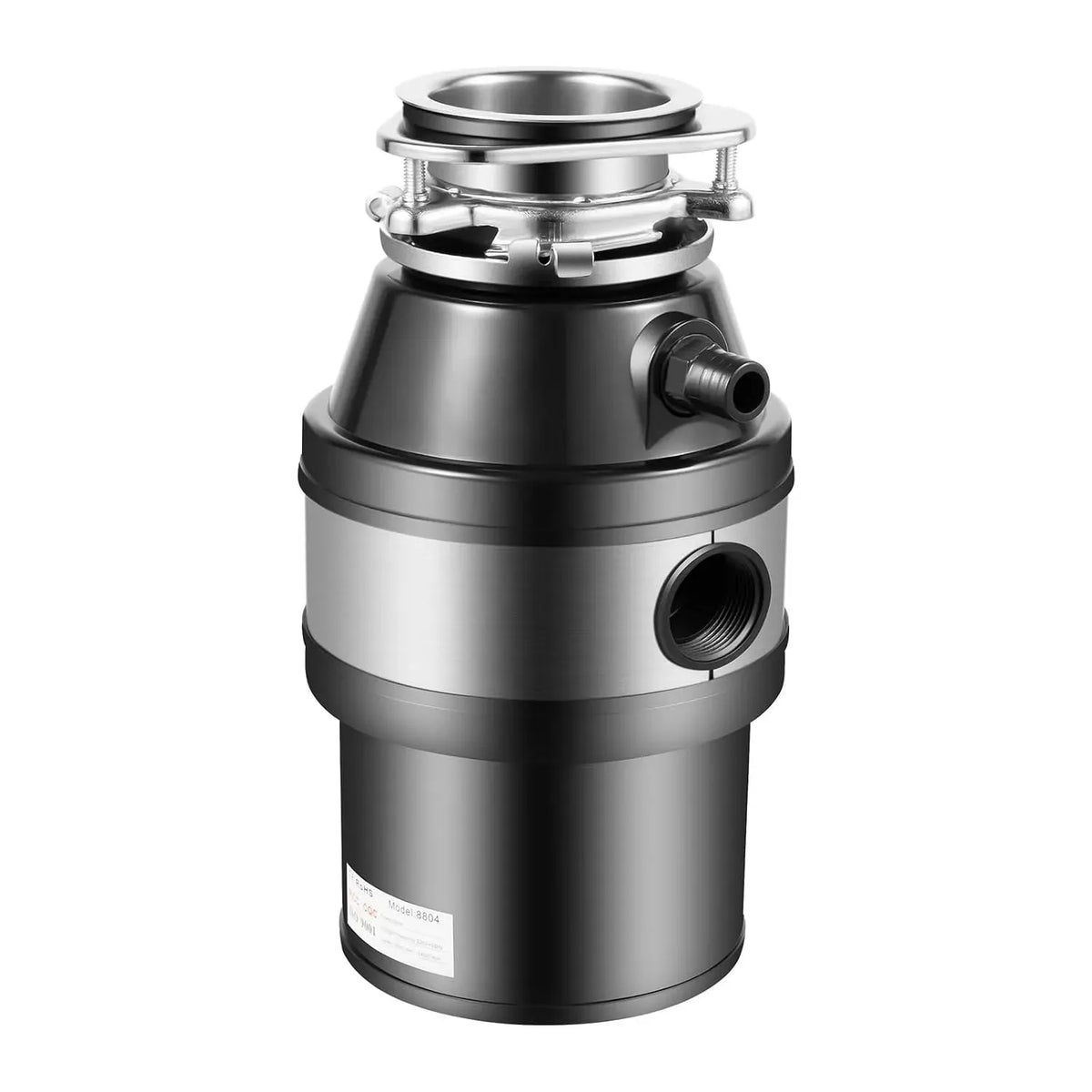 Évier de cuisine, 1,2 L, 560 W, noir, système de ponçage des restes alimentaires 560 W, raccord de 1,2 l