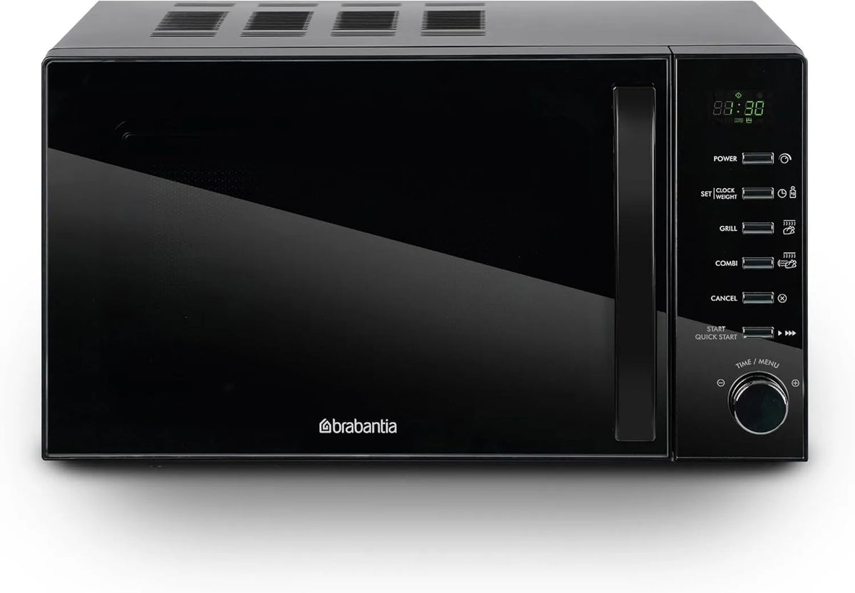Micro-ondes BBEK1145DG, 20 L, 700 W, 13 programmes, minuteur, pose libre, gril, four micro-ondes, noir, 6 Niveaux de Puissance, 20 Litres, 700W