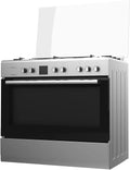 Taurus CIGE5FIxMF Cuisinière à gaz avec four électrique, 95 L, minuteur, thermostat, acier inoxydable, 61 x 90 x 92, 5 brûleurs, four 95L, gaz butane