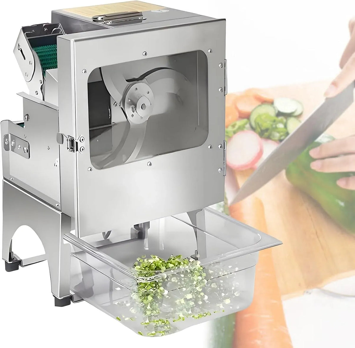 machine à couper, trancheuse alimentaire, 200 kg, professionnel, pour l'ail