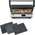 Severin KG 2380 gril à panini et croque-monsieur, Appareil, 000 W, acier inoxydable, noir, pour légumes