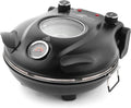 Four électrique à pizza, 31 cm, 1200 W, noir, chaleur supérieure et inférieure réglables séparément, 420 °C, 1200W