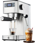 Machine à expresso 1250-1450W, 1,4 L, 1450 W, grand réservoir, vapeur, professionnel, amovible, Système compact tout-en-un avec écran LED