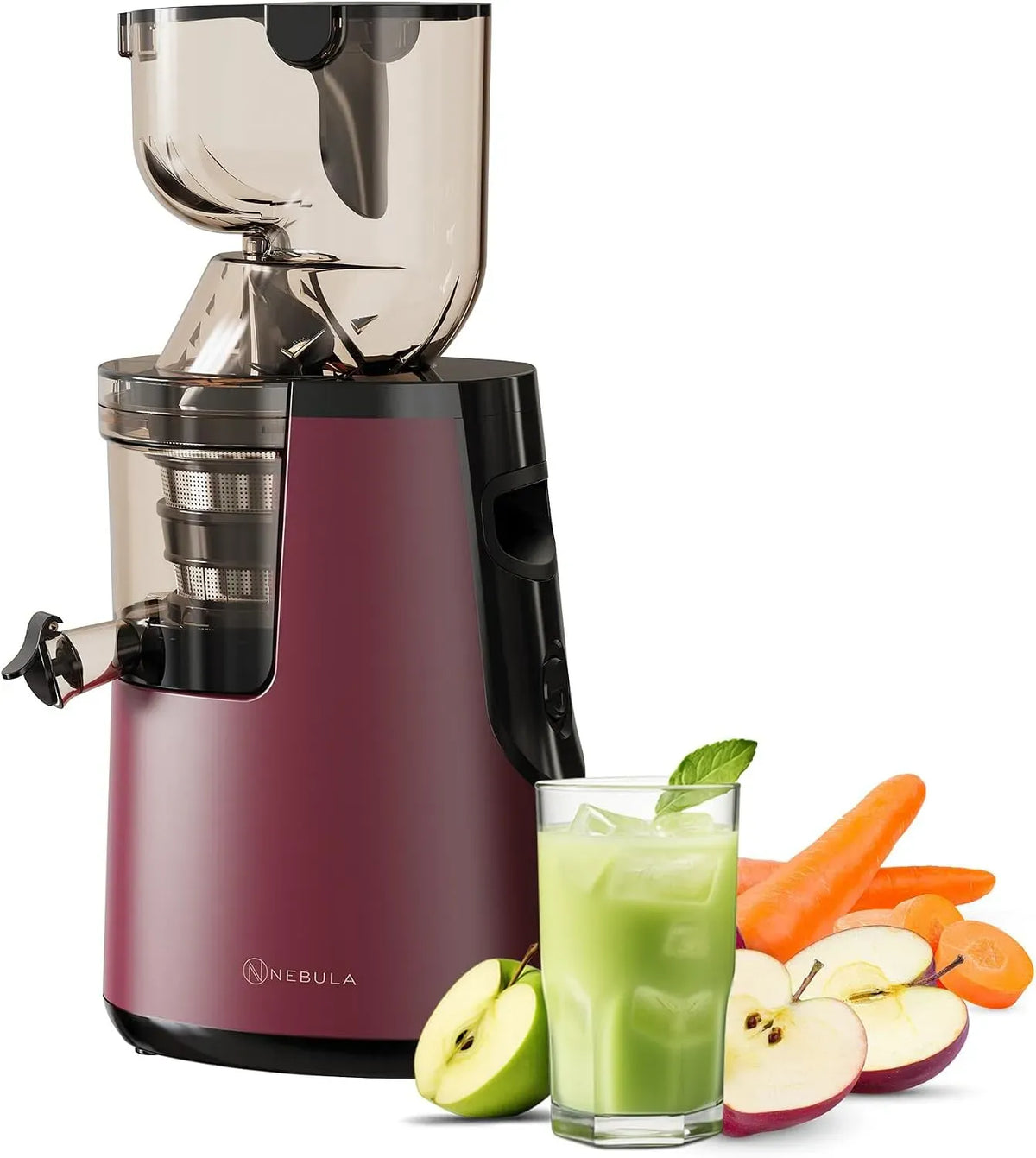 Extracteur de jus, 150 W, rouge, presse-agrumes et extracteur, Nebula Extracteur De Jus Électrique Pression À Grande 150W