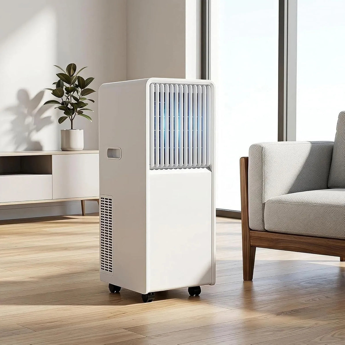 Climatiseur 24H, roulettes de déplacement, minuteur, 12000 Btu, Climatiseur Mobile 12000 BTU Refroidisseur d Air pour 350 pi2 Ventilateur
