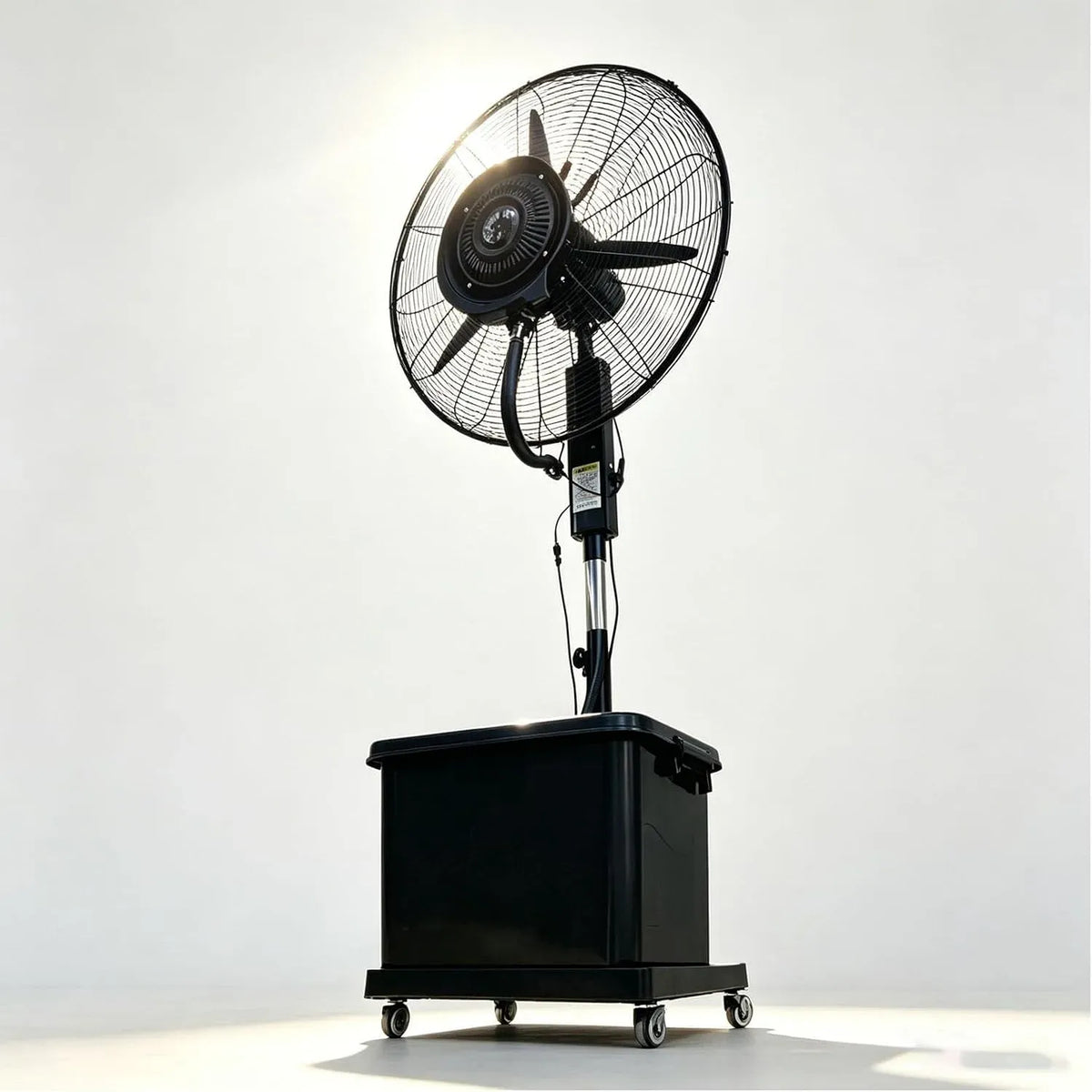 Rafraîchisseur d'air, 200 cm, 42 L, Ø 71 cm, extérieur, 3 vitesses, oscillation, Tige Télescopique 160-200 cm, Ventilateur avec Brumisateur Eau 42L