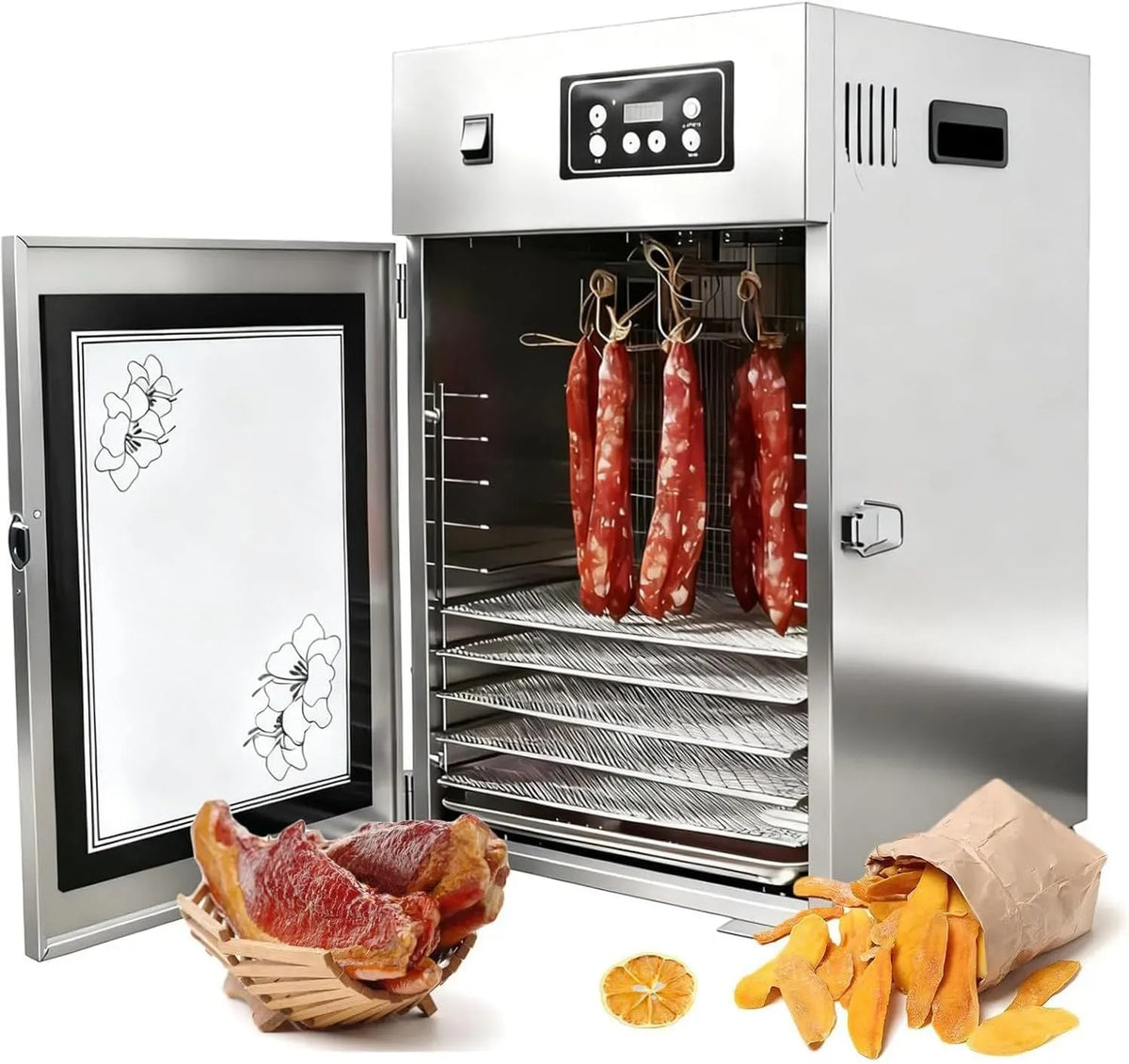 Séchoir, déshydrateur alimentaire, 800 W, gril, pour Viande Séchée
