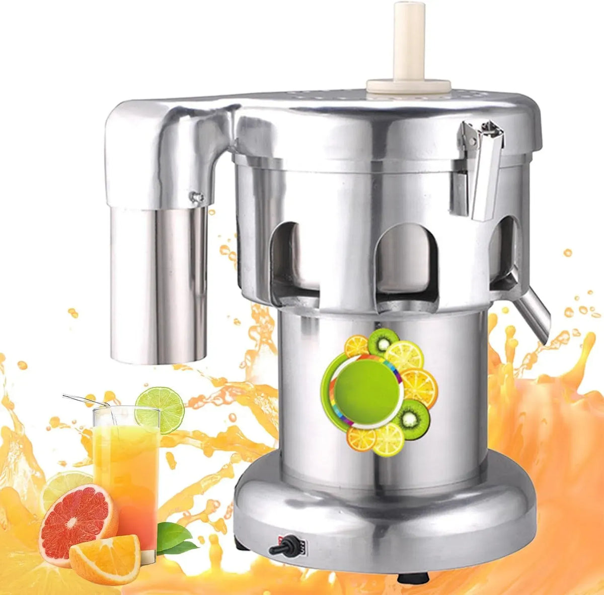 Extracteur de jus, 550 W, professionnel, acier inoxydable, Presse-Agrumes électrique en Acier Inoxydable