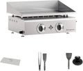 Plaque de cuisson, professionnel, acier inoxydable, 2 + Accessoires, Plancha Gaz Inox Plaque inox massif 6 mm d'épaisseur Plaque de cuisson Semi