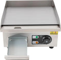 Plaque de cuisson, 14 pouces, professionnel, restaurant, fonte, acier inoxydable, taille agrandie, avec pelles et brosses